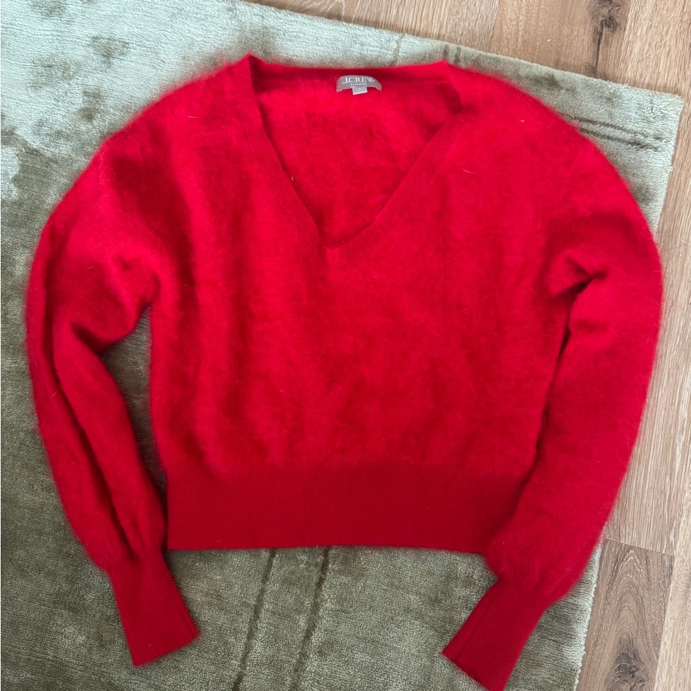 J. Crew Cropped Fluffy Cashmere Sweater